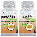 Curcuminoide curcuma con Bioperine - 360 capsule veggie - 2250mg 95% Curcuminoidi con supplemento di pepe nero e Triphala (Pack of 2)