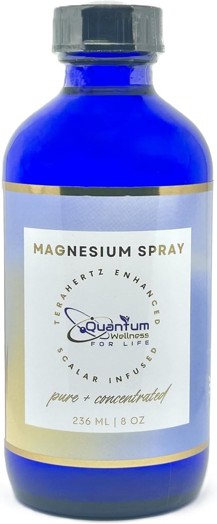 Magnesium Spray-Refill, Scalar Energy Infused, Rein und Bio, Made in USA, Glasverpackung (8 oz Refill)