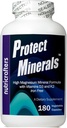 Minerale schützen - Multi Mineral Formel – Eine Flasche von 180 vegetarischen Kapseln - Hohes Magnesium zu Calcium Ratio - Eisenfrei - Natürliche All Day Energy und Übernachten Regeneration. (1)