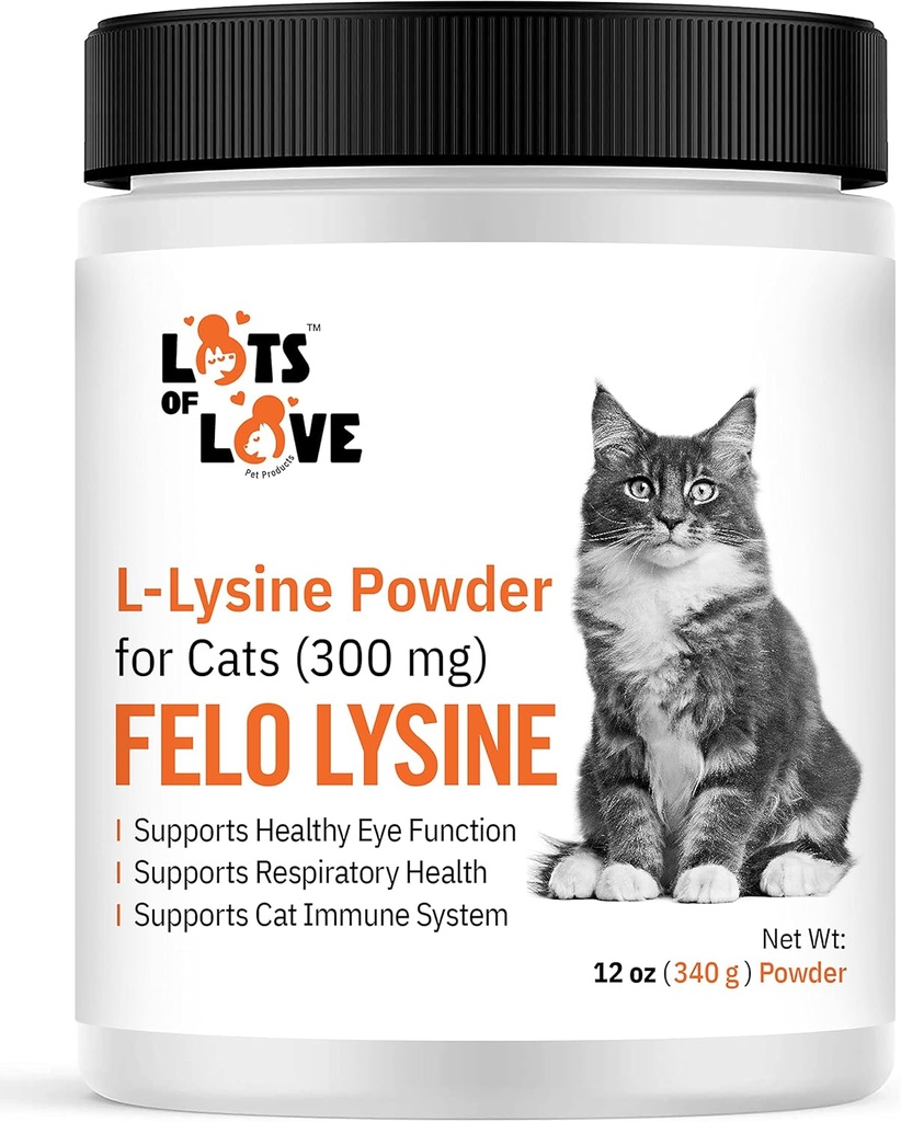 FELO LYSINE - Poudre de L-Lysine pour Chats 300 mg (Thomas Pet plus tôt), 12 oz