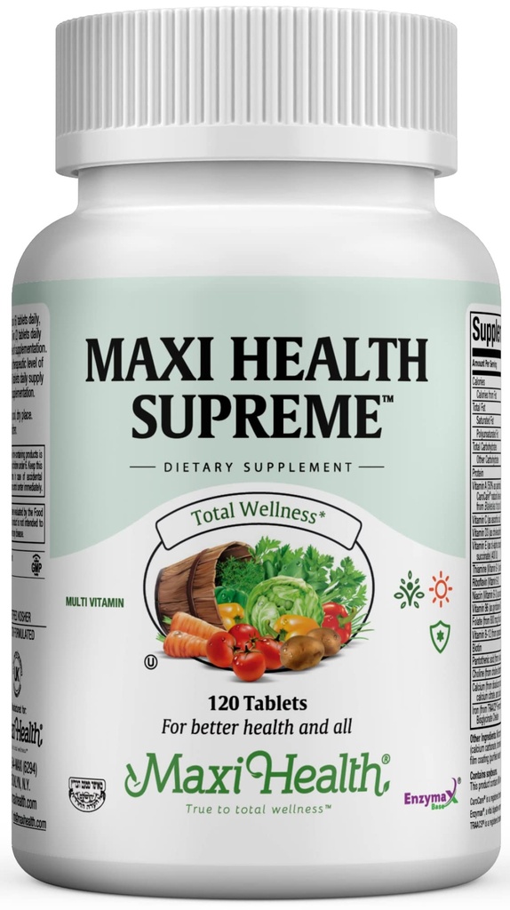 Multivitamin für Männer & Frauen – Supreme High Potency Daily Multi mit Mineralien, CoQ10 & Antioxidantien – Energie, Immununterstützung, Knochen, Herz & Wellness – Vitamin A, C, D, E, B12, B6 & Biotin 120 Tabletten