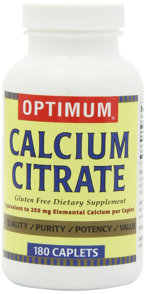 Optimum Calcium Citrat, 180 Caplets