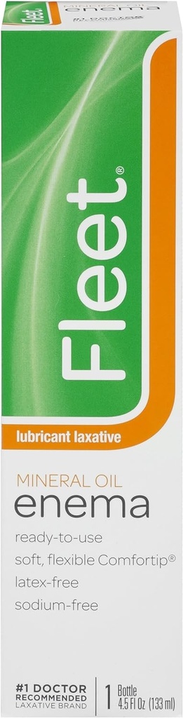 Enema di olio minerale lassativo per costipazione, 4.5 Fl Oz (Pack of 12)