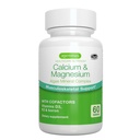 Igennus Algae Calcium & Magnesium Supplement, Pflanzenbasiert, hohe Absorption, K2 & D3, Non-GMO Red Algae Mineral Complex für Knochen & Zähne Unterstützung, für Frauen und Männer, mit Boron, Vegan, 60 Tabletten