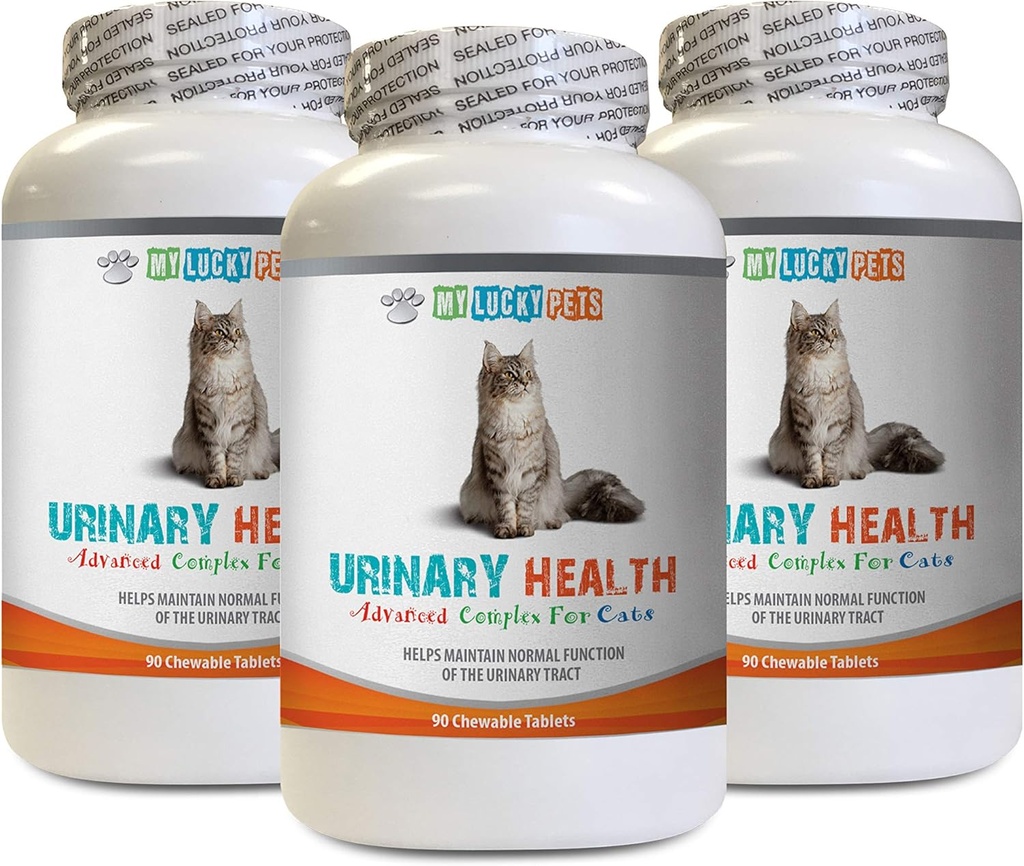 Katze Urin Infektion - CAT Urinary Health Formula - Unterstützung Blasengesundheit - Natural Complex - Cranberry Supplement für Katzen - 3 Flasche (270 Bäume)