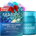 MAREE Eye Gels & Collagen Moisturizer Face Cream Bundle - Unter Augen Gels für Puffy Eyes und Dark Circles, Anti Aging Face Cream mit Hydrating Effect - Marine Collagen & Hyaluronsäure, Retinol