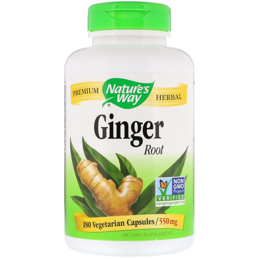 Nature's Way Ginger Root 550 mg, capsule 180ea