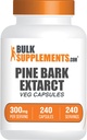 BulkSupplements.com Pino Bark Extract Capsules - Antiossidanti Supplemento, Pine Bark 300mg - Gluten Free, 1 Capsule per Serving, 240 Count (Pack of 1)