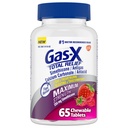 Gas-X Total Relief Kautabletten mit maximaler Stärke Gas Relief Simethicone 250 mg und Sodbrennen Relief Calciumcarbonat 750 mg, Bloating Relief, Mischbeeren - 65 Count