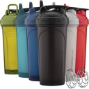 Hydra Cup ProFlow Shaker Bottles 6-Pack (28oz) | Protein Shaker Cups mit Whisk Ball, Leak-Proof Lid, versteckte Carry Handle | BPA-Free Gym Mixer für Protein Powder, Mixing Supplements, Frische Farben