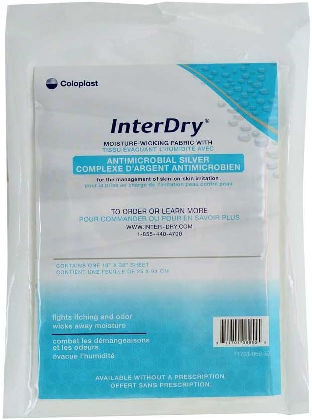 DSS Coloplast InterDry Textil mit antimikrobiellen Silber Complex 10" x 36" (1Jeder)