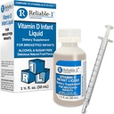 Zuverlässig-1 Laboratories Infant Liquid Vitamin-D Tropfen (Natural Fruit Flavoring) Zucker & Alkohol frei, für Brustfutter Babys 0-12 Monate und oben