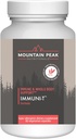 Nutrizioni di picco di montagna Immuni-T - Aiuta a sostenere il sistema respiratorio e immunitario - Zinco, Vitamina A, Vitamina C e Vitamina B6 - Integratore alimentare anallergico (60 capsule vegetariane)