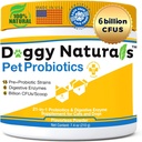 Probiotiques pour les chiens et les chats - Max-Strength avec 15 souches Pré et probiotiques Digestion santé, augmentation et maintien de la flore Gut (Fabriqué aux États-Unis) 7.4 Oz (6 milliards CFU par scoop)