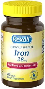 Rexall Ferrous Sulfat Eisen 28 Mg - Tabletten, 60 Ct