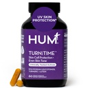 HUM Turn Back Time Turmeric Supplement für jugendlich aussehende Haut Unterstützung mit Green Tea Extract, Lutein & Polyphenole, Hautpflege Aging & Collagen Unterstützung Kapseln für Selbstton, 60 Vegan Kapseln