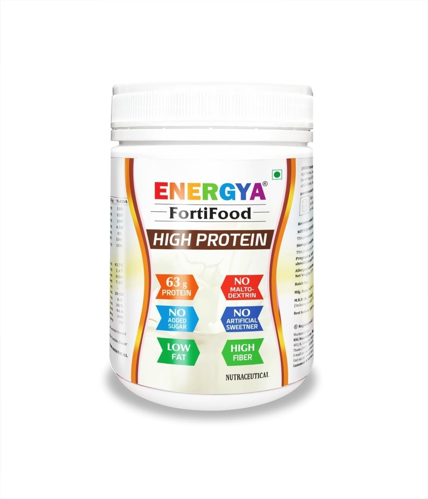 FORTIFOOD Poudre à haute teneur en protéines 63g, Taste Best Whey & Plant Protein + Prébiotique Fibre, 24 vitamines Minéraux pour la santé musculaire, métabolique et des femmes, récupération, immunité