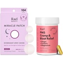 Rael Bundle - Overnight Spot Cover Pimple Patches (104 Count) & PMS Supplement für Damen (28 Kapseln)