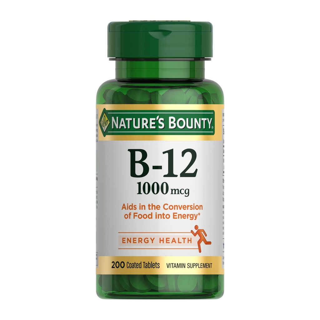 Nature's Bounty Vitamin B12 1000 mcg Ergänzungen, unterstützt Energie Stoffwechsel, 200 Ct
