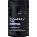 Sportforschung Vegan Flaxseed Oil (1200mg) Kräuterergänzung mit pflanzenbasiertem ALA Omega 3 - Vegan Certified & Non-GMO Verified - Gluten, Soy & Carrageenan Free (180 Veggie Softgels)