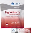 Trace Minerals | Idrazione I.V. Electrolytes Powder Packets | Full Spectrum Recovery Mineral Mix for Rapid Rehydration, Natural Energy and Muscle Stamina | Cocco di fragola | 16 Travel Packs