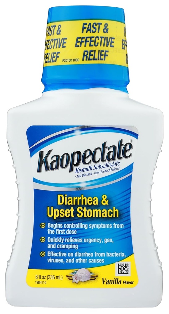 Kaopectate Multi-Symptom Relief für Durchfall Upset Stomach in Vanilla, 8 Fl Oz