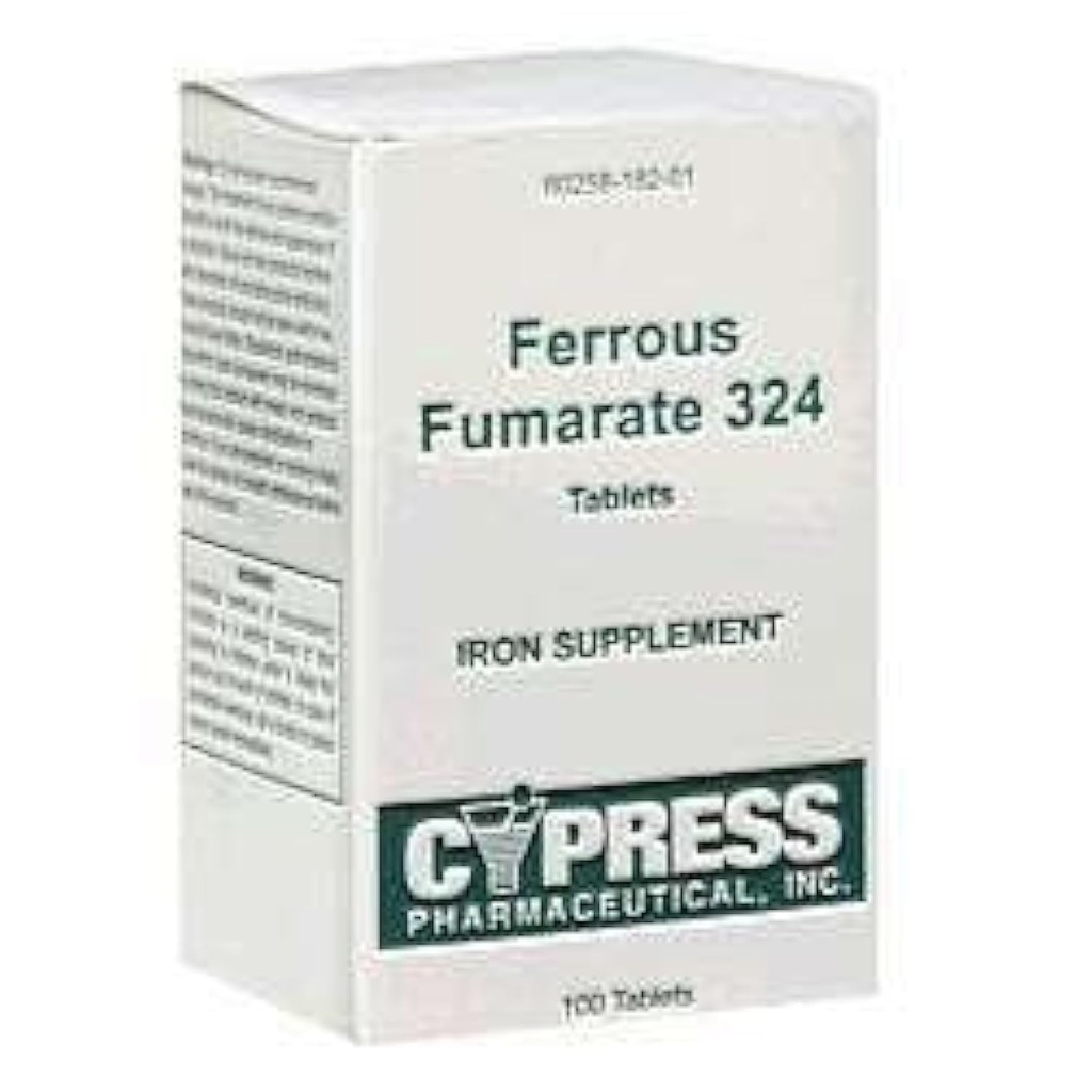 Cypress Pharmaceutical Ferrous Fumarate 324 Tabletten, Boxed, 100ct