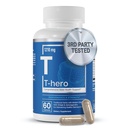 Elementi essenziali T-Hero - Supporto di testosterone giornaliero per gli uomini - Promuove Vitality & Drive - con Ashwagandha, Shilajit, Boron, DIM - 60 Conte - 30 Serve