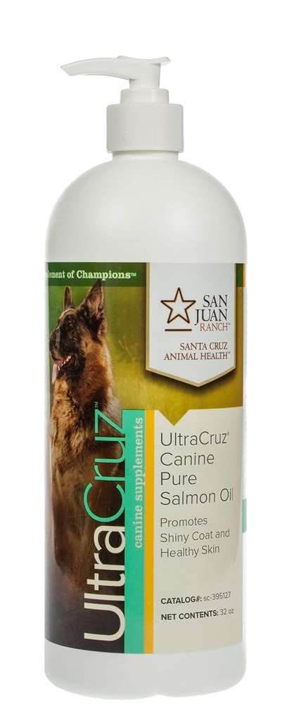 Supplément à l'huile de saumon pur de Canine UltraCruz pour chiens, 32 oz,sc-395127