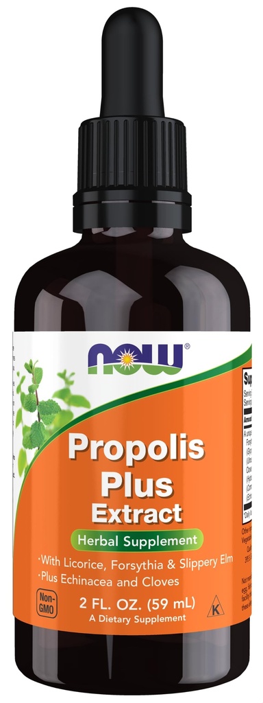 MAINTENANT aliments suppléments, Propolis Plus extrait liquide avec goutteur, supplément à base de plantes, 2-Ounce