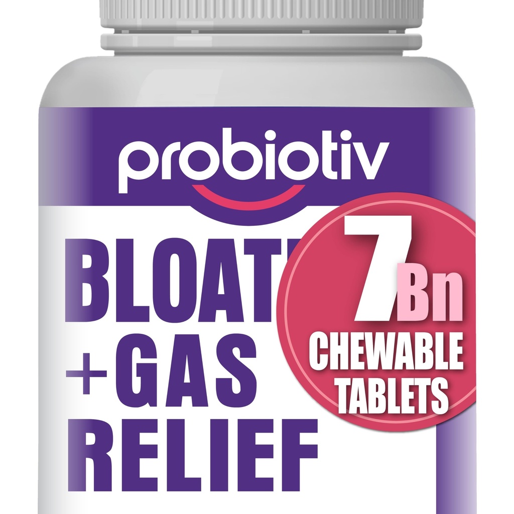 Gas & Bloating Support for Women and Men 7 Milliards CFU – Probiotiques à croquer & Lactobacillus Reuteri, enzymes digestives quotidiennes pour le Bloating occasionnel, le confort Gut et la santé digestive