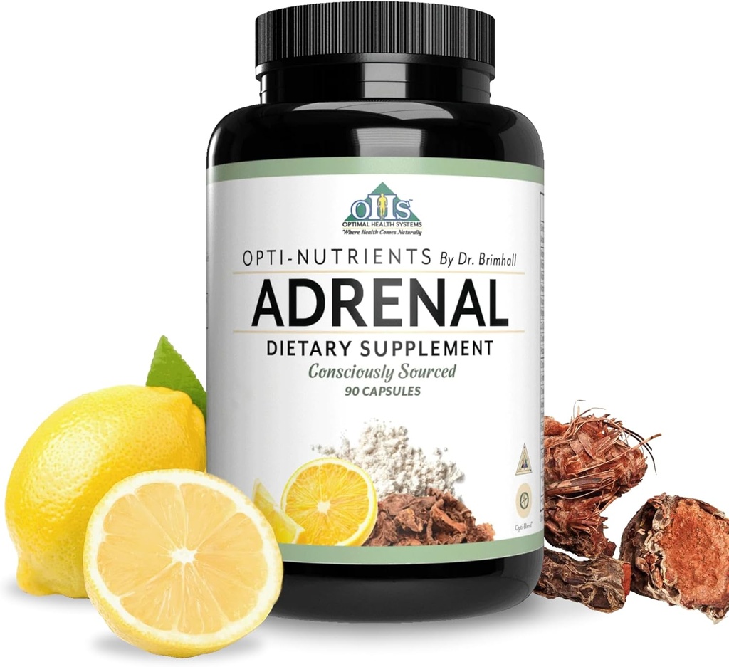 Opti-Adrenal | Supplemento di ripristino surrenale | Polvere surrenale, Glandulars, Rhodiola Root & 10+ Nutrienti chiave | 90 capsule...