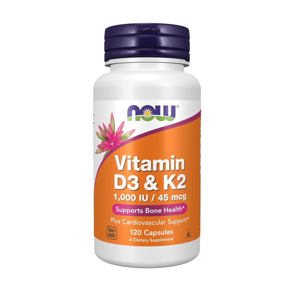 JETZT Lebensmittel Vitamin D-3 & K-2 - 120 Veg Kapseln