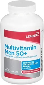 Leader Men's 50+ Multivitamin Tablets 200 Ct. Tägliche Wellness für Männer über 50