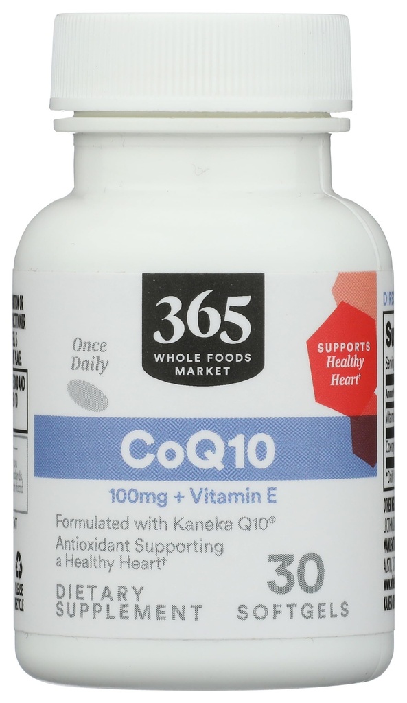 365 von Whole Foods Market, CoQ10 100 MG Plus Vitamin E, 30 Count