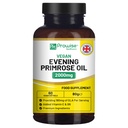 Vegan Abend Primrose Öl 2000mg mit Vitamin E & B6 – 60 Vegan Softgels| Pure Cold Pressed I 180mg GLA pro Kapsel I Frauengesundheit I Premium Qualität I von Prowise Healthcare