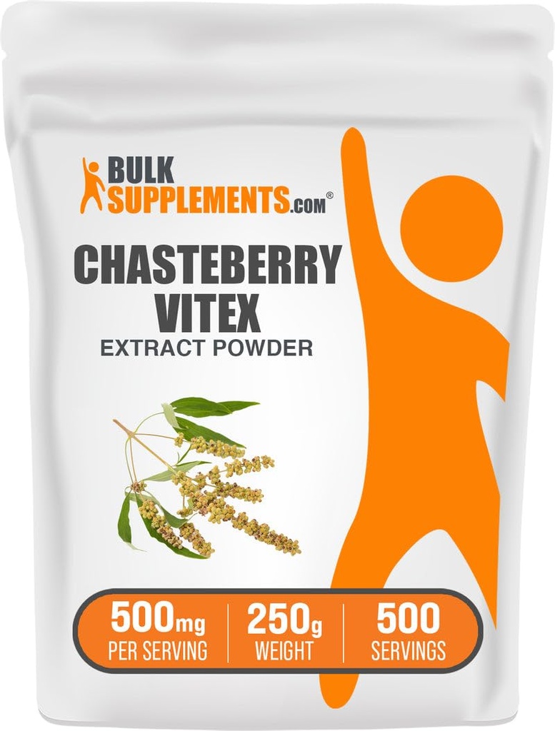 BulkSupplements.com Chasteberry Extract Powder - Chasteberry Sourced da Vitex Berry, Herbal Supplement - Vegan & Gluten Free, 500mg per Serving, 1kg (2.2 lbs) (Pack of 5)