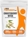BulkSupplements.com Poudre d'extrait de chasteberry - Chasteberry provenant de Vitex Berry, supplément à base de plantes - Vegan & Gluten Free, 500mg par portion, 1kg (2,2 lbs) (paquet de 5)