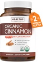 Pilules de cannelle bio USDA - supplément de cannelle de Ceylan de haute puissance avec 1000mg par portion pour le soutien antioxydant complet du corps - Végétalien non-OGM cGMP Made & Lab Vérifié (2 mois d'approvisionnement)