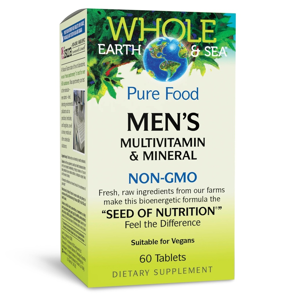 Fattori naturali, Multivitamina e Minerale maschile, 1 Servire contiene Nutrition Equivalente a 1⁄2 lb di verdure, 60 compresse