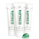 Gel professionnel de soulagement de la douleur biogelé, tube de 4 oz (3-Pack) - Refroidissement rapide pour l'arthrite, la douleur musculaire, les articulations, le dos, le cou, la douleur au genou et plus