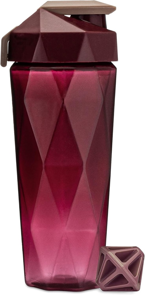 Classic 28 oz Blender Shaker Bottle | Protein Shaker Bottle mit Diamant Agitator | Shaker Cup mit Tragegriff und Geschirrspüler Safe | Maroon - 28-Ounces
