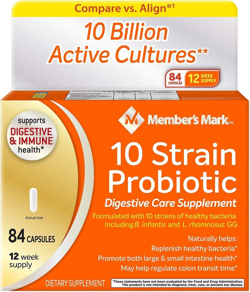 Membres marquent 10 souches probiotiques (84 ct.)