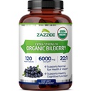Zazzee USDA Organic Bilberry 20:1 Extract, 6000 mg di resistenza, 120 Vegan Capsule, 4 mesi di fornitura, Standardized e Concentrated 20X Extract, 100% Vegetariano, All-Natural, Non-OGM, Made in the USA