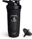Smartshake Rockband Reforce Edelstahl Protein Shaker Bottle 900 ml | 30 oz - Lecksichere Schraub Lid - BPA Free - Nicht isoliert – Unisex (Metallica, Scary Guy Logo)