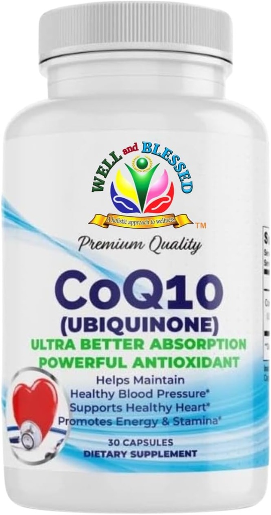 CoQ10 (Ubiquinone) - 30 capsules - Formule d'absorption ultra meilleure - Promouvoir l'énergie et l'endurance - Végétarienne et Végétarienne - Sans additifs artificiels