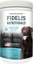 FIDELIS Skin & Coat Plus+ Dog Skin & Coat Supplement, Omega 3, Vitamin E, Salmon Oil for Dogs, Fatty Acids, Healthy Skin, Shiny Coat, Adult, Big & Small, Made in USA, Vegetable Flavor, 120 Soft Chews