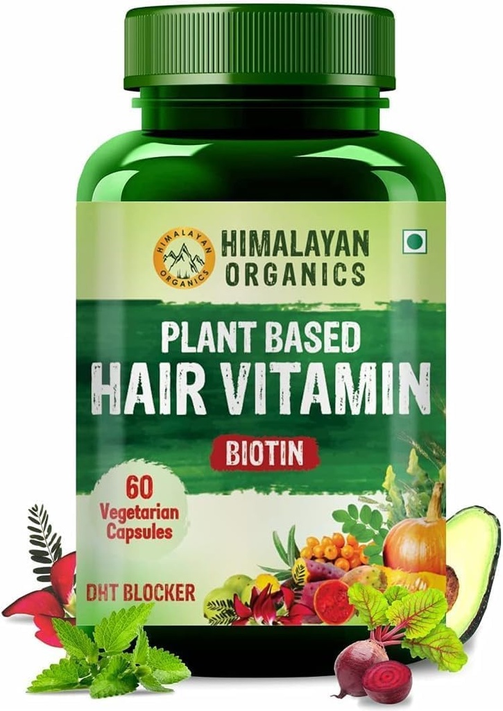Pflanzenbasiertes Haar Vitamin Biotin (60 Veg Kapseln) 100% Kräuter mit NO Known Nebenwirkungen - von Pharmacylife