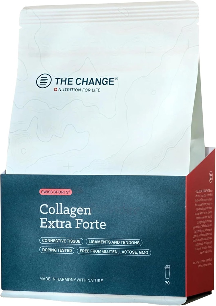 Collagen Extra Forte - Collage a polvere idrolizzata per le donne e gli uomini - Proteine organiche per sostenere il muscolo sano, Joint & Bone Strength, Non OGM, Lattosio e Gluten Free 350g