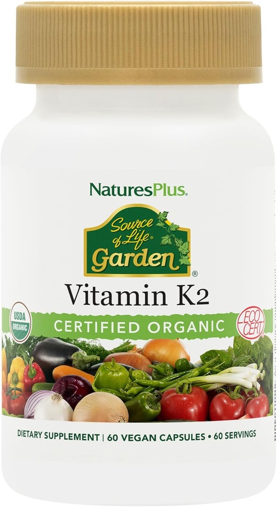 Nature's Plus Sol Garden VIT K2 120 mcg V Kapseln, 60 Graf
